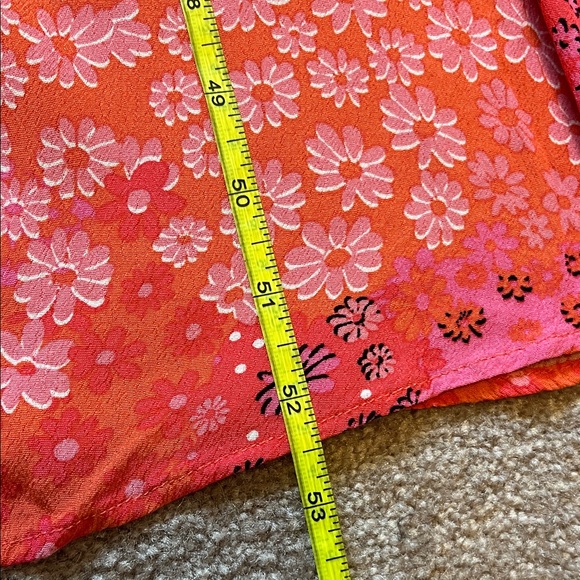 Oliver Bonas Vibrant Floral Long Sleeve Dress Size 14 - Picture 11 of 12